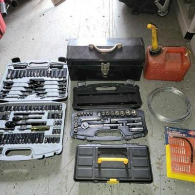 #2654 â€¢ Tool Boxes, Gas Can, Tool Kits, Wire & Screwdriver Set

