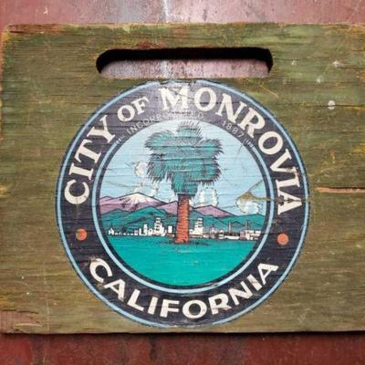 #6328 â€¢ City of Monrovia California Wooden Piece

