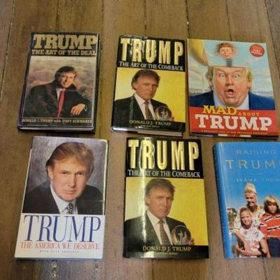 #10100 â€¢ (6) Signed Donald Trump Books
