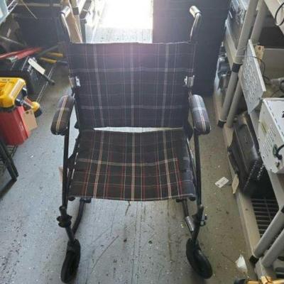 #2562 • Drive Black and Red Plaid Wheelchair
