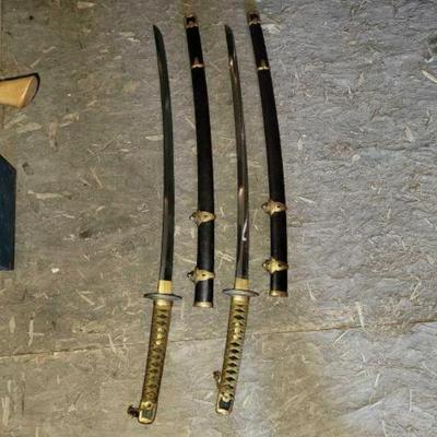 #9018 â€¢ (2) Samurai Swords and Sheaths
