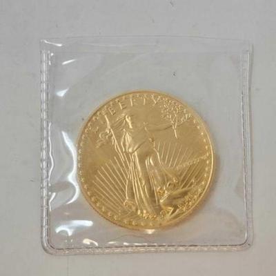 #1206 â€¢ 1oz. Fine Gold $50 Dollar Eagle Coin
