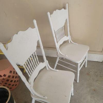 Antique painted chairs