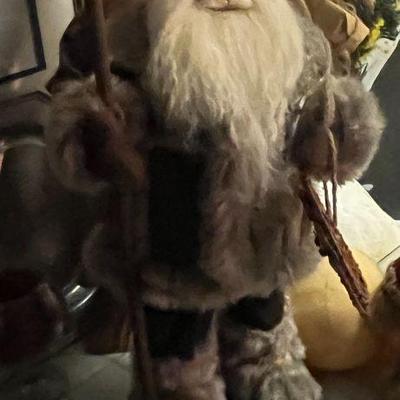 Vintage Fur Covered Collector Santa Claus