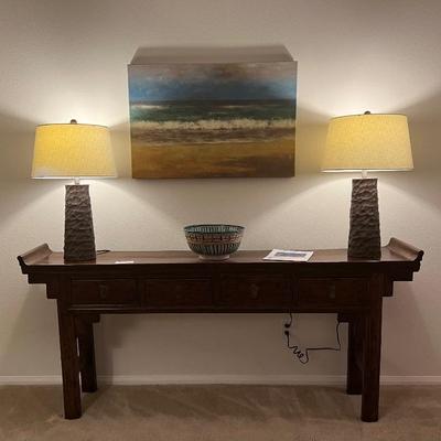 This item is available for PRESALE.  Please text photo to 760-668-0554 to purchase.  We accept Zelle
Asian Sofa Table 80" x 33"...