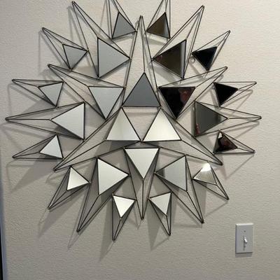 This item is available for PRESALE.  Please text photo to 760-668-0554 to purchase.  We accept Zelle
Metal & Mirror Wall art...