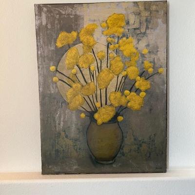 This item is available for PRESALE.  Please text photo to 760-668-0554 to purchase.  We accept Zelle
Flowers Artwork 40" x 30"...
