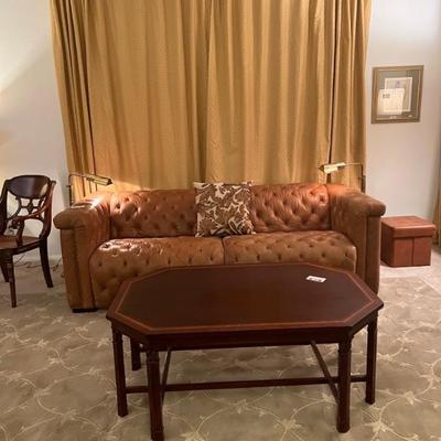 This item is available for PRESALE.  Please text photo to 760-668-0554 to purchase.  We accept Zelle
Brown Chesterfield Sofa and Electric...