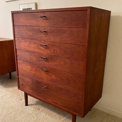 Danish Modern style tall chest - part of bedroom suite purchased from Macy's NYC in 1963