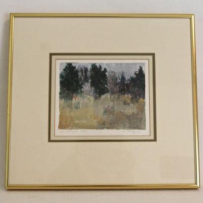 "Trees" by Nicholas Thayer, monotype, 1987