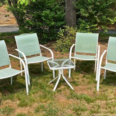 patio set - four chairs and table