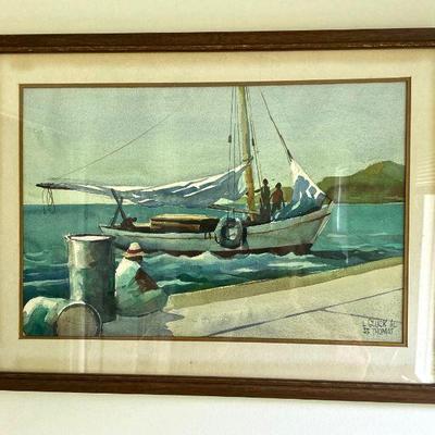 Watercolor by St. Thomas artist Larry Glick