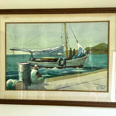 Watercolor by St. Thomas artist Larry Glick