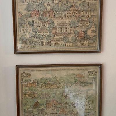 framed prints - Old Time Bristol, Rhode Island, 1680-1850,
Newport, Rhode Island, 1675-1895
