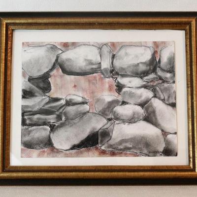 "Littlefield Wall" by Ronny Waters, charcoal & ink