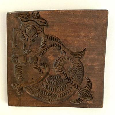 carved wood cookie mold