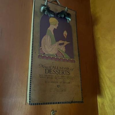Antique Elizabeth O. Miller New Calendar of Desserts