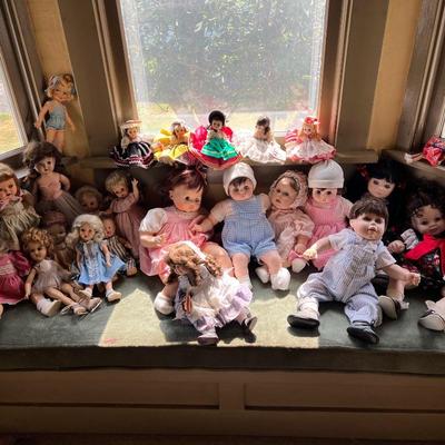 Vintage and antique dolls, including bisque, porcelain, and early plastics 