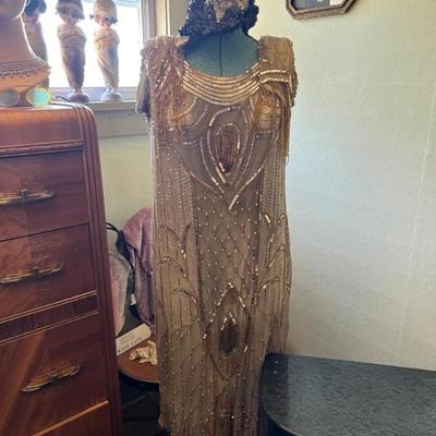 Gorgeous vintage beaded flapper dress