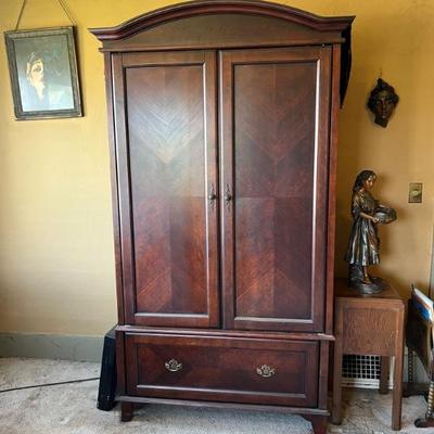 Beautiful wood armoire tv cabinet - modern, not antique 