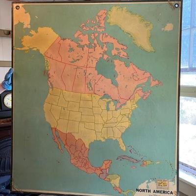 Vintage teaching map