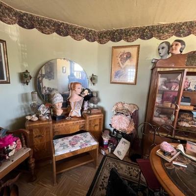 Vintage furniture through out the home