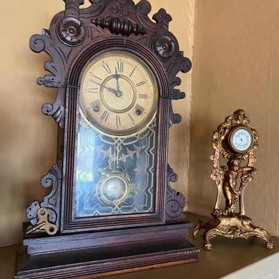 Antique 1800â€™s clock with winding tool