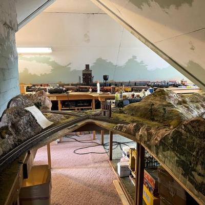 The entire attic is a train set!!