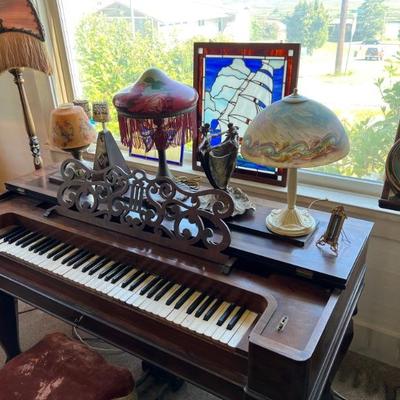 Rare square pump piano - works great!