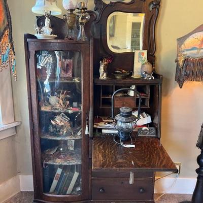 Antique oak secretary desk