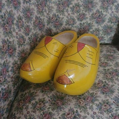 Those yellow wooden shoes
