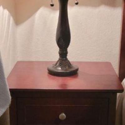 Tiffany type lamp (2 of 2) and nightstand