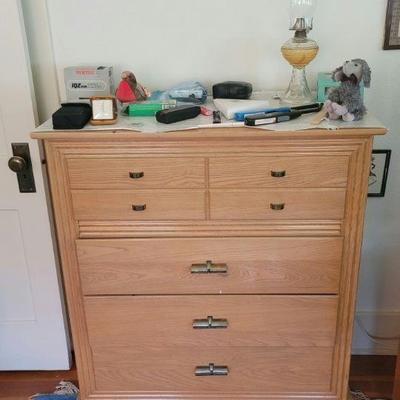 Chest of drawers and Knick knacks