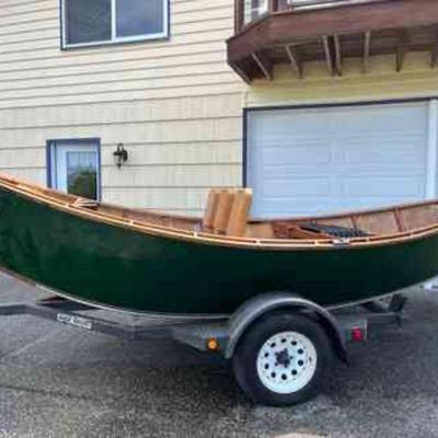 Grand Banks Dory Boat 18â€™ with Oars & Trailer
