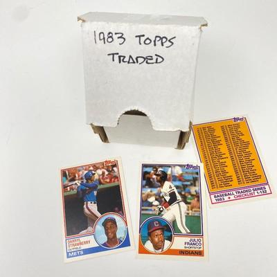 1983 Topps Traded (132 card set). The set features player photos as seen in the uniform of their new team