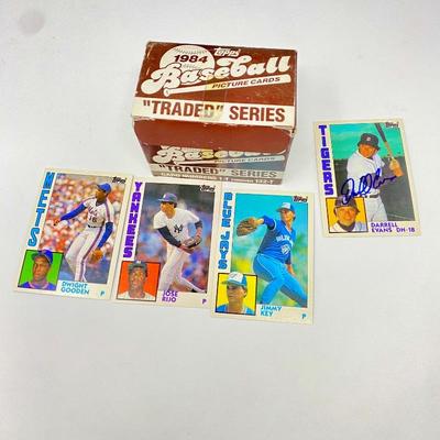 1984 Topps Traded Series Picture Card Set Signed Darrell Evans- Rookies D. Gooden, J. Key, J. Rijo