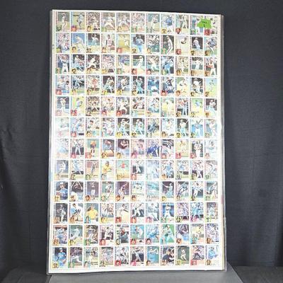 1984 Topps Uncut Sheet: This uncut sheet of 132 Topps Baseball Cards is Autographed by Hall of Famers