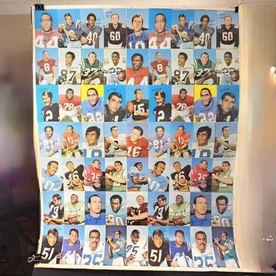 1970 Topps Football Super Cards Uncut Sheet: This complete set includes 35 cards, this uncut sheet has 63