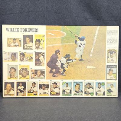  Willie Mays Magazine Spread From 1973 - Bonded onto a Thick Particle Board Piece 20
