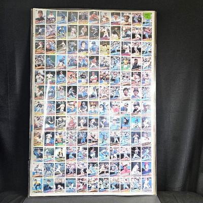 1985 Topps Uncut Sheet: This uncut sheet of 132 Topps Baseball Cards is Autographed by Hall of Famers