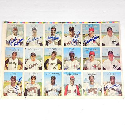1967 Starliner Stickers Signed Uncut Sheet: This is a complete 16-sticker set w/ Extra Stickers Mantle & Rose
