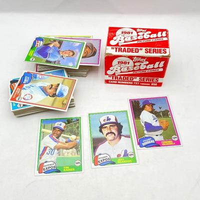 1981 Topps Traded Series Picture Card Set-Rookie Cards Includes Tim Raines, Jeff Reardon, and Fernando Valenzuela