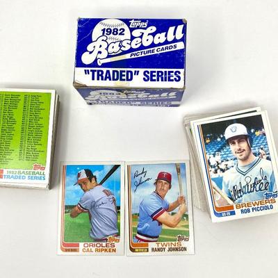 1982 Topps Traded 132 Card Set-Anchored by Cal Ripken Jr. and Randy Johnson