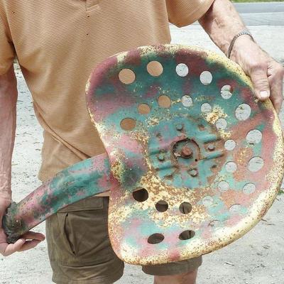 old tractor seat