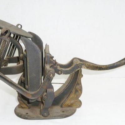 antique iron printing press