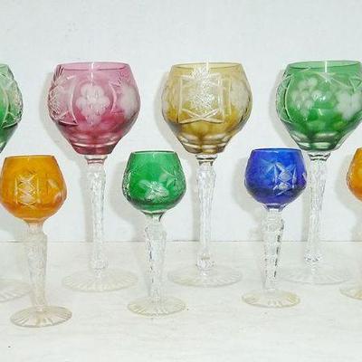 Bohemian stemware LOT