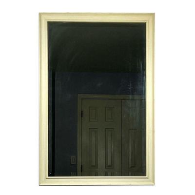 WALL MIRROR | Beveled glass mirror in white frame. - l. 27.5 x h. 39.5 in