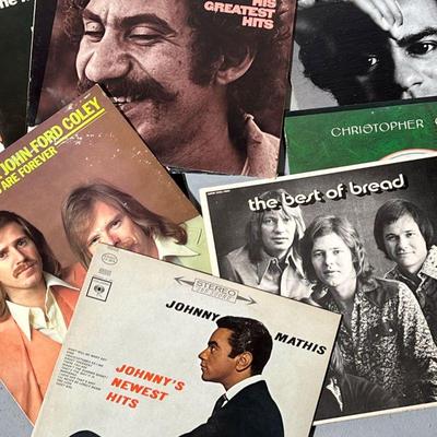 (10PC) MIXED RECORDS LOT | Vinyl record albums, including: Johnny Mathis Johnnyâ€™s Newest Hits, Christopher Cross, The Best of Bread,...