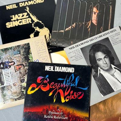 (7PC) NIEL DIAMOND RECORDS | Vinyl record albums, including: Serenade, Beautiful Noise, Stones, Tap Root Manuscript, The Jazz Singer, 12...