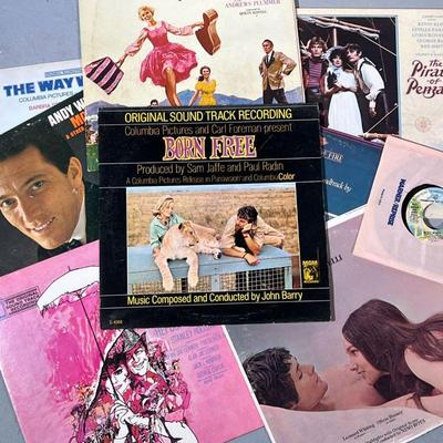 SOUNDTRACK RECORDS | Vinyl record albums, including:The Sound of Music, My Fair Lady, Romeo & Juliet, Born Free, The Way We Were, and more.